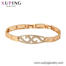 75810 xuping 18k banhado a ouro luxo estilo moda charme pulseira para as mulheres
